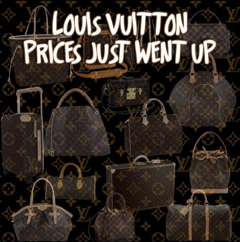 Louis Vuitton Price Increase 2021 List
